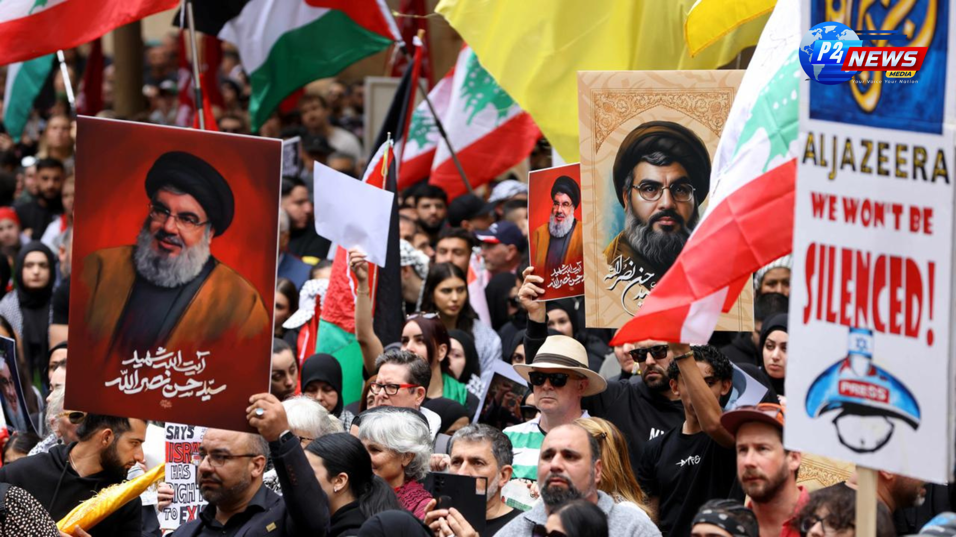 Demonstrators Pay Tribute to Slain Hezbollah Leader in Major Australian Protests